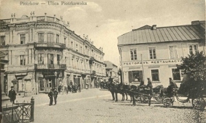 pocztówka ze starym zdjęciem piotrkowa