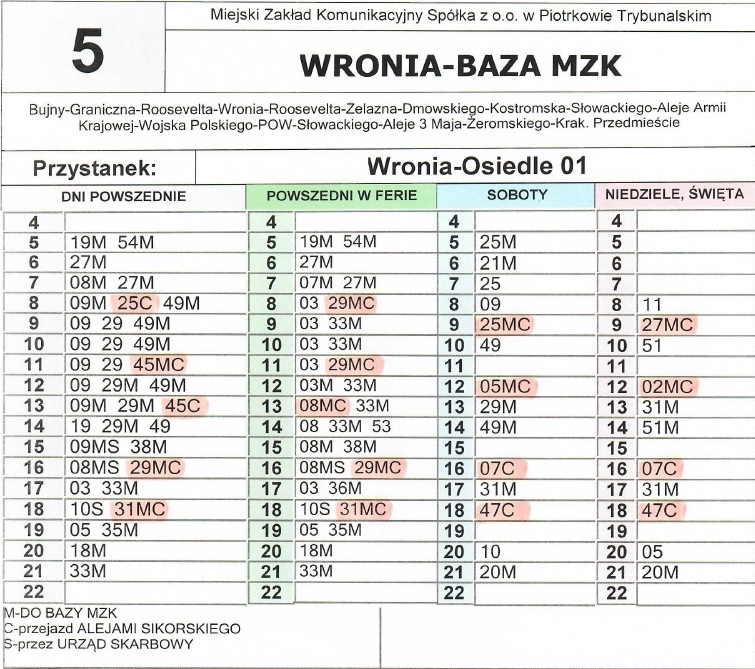 Rozklad Jazdy Mzk Piotrkow Tryb Piotrków Trybunalski - Oficjalny portal miejski | Nowa trasa „5”